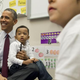 President Barack Obama with Marcus Wesby as he tours a classroom at Powell Elementary School, in Washington, D.C., March 4, 2014
SAUL LOEB/AFP/Getty Images